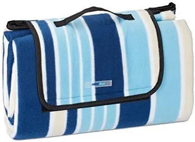 Produktbild von Picknickdecke – Stranddecke / Campingdecke, extra große, leichte Strandmatte, tragbare Picknickmatte, 200 x 200 cm