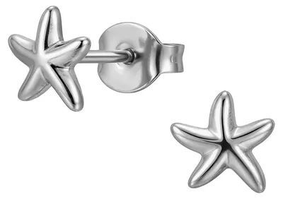 Produktbild von Titan Ohrringe Ohrstecker mit Seestern 4mm