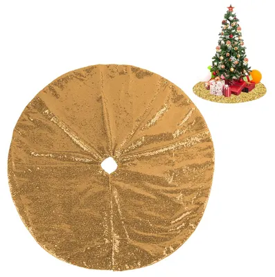 Pailletten-Baumdecke 90 cm Gold – Weihnachtsdeko