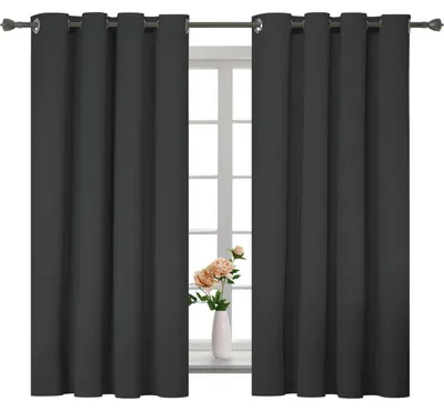 Imagen del producto de Juego de 2 cortinas opacas, 140x145 cm, color