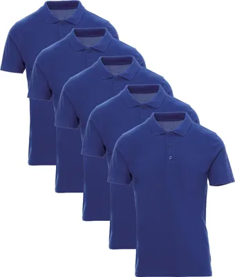 Produktbild von Mivaro Herren Poloshirt 5er Pack - Polo-Kragen mit 3-Knopf-Leiste, atmungsaktiv, 100 % Baumwolle, Regular Fit, große Auswahl bis 5XL
