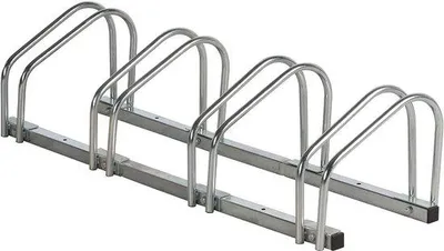 Productafbeelding van Famanu fietsenrek voor 4 fietsen - Bevestigingsmateriaal voor wand- en vloermontage - 100 cm