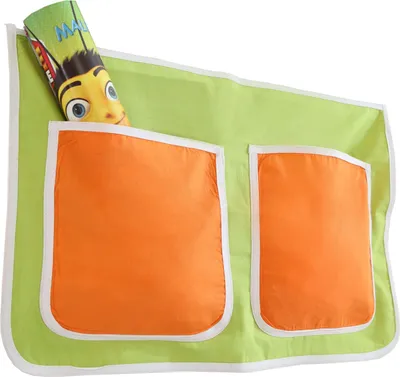 Produktbild von Bett-Tasche für Hoch- und Etagenbetten Grün-Orange