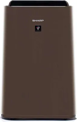 A brown Sharp air purifier is shown against a white background.