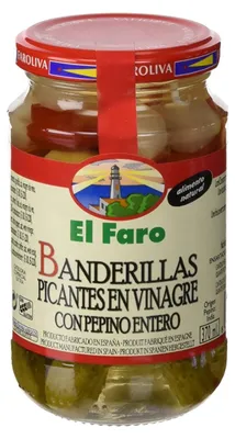 Obrázek produktu pro El Faro Banderillas Picantes en Vinagre v octě horkém 350g