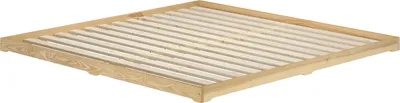 Produktbild von Extra großes und niedriges Futonbett 200x200 Holzbett Esche lackiert V-60.47E-20Rollrost inkl.