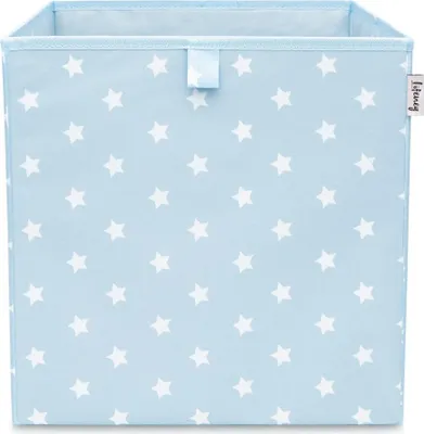 Produktbild von Lifeney Aufbewahrungsbox Kinder Würfel I Niedliche Spielkisten I Aufbewahrungskorb für Kinderzimmer I Kinder Aufbewahrungskiste I Bunte Spielzeugboxen (Hellblau Stern)