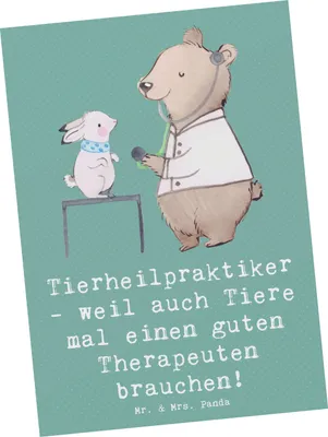 Produktbild von Mr. & Mrs. Panda Postkarte Tierheilpraktiker - Meeresbrise - Geschenk, Fotokarte, personalisierte Geschenke, Akupunktur Tiere, Ansichtskarte, Berufsleben, Beruf, Tierwohl