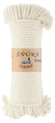 500g Makramee-Garn Snura creme Ø 8 mm | 20 m