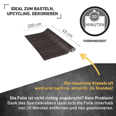 Produktbild von Perfect Fix® Klebefolie Zebrano - 45x200cm
