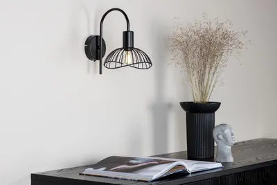 Produktbild von ELSA Wandlampe schwarz - Lampe in modernem Design