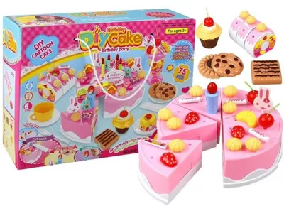 Produktbild von Lean Toys Geburtstagstorte zum Schneiden in Stücke