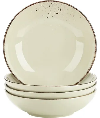 Productafbeelding van Soepset, 4-delig, kleurrijk, steengoed, beige en groen, 700 ml, diameter 21,5 cm