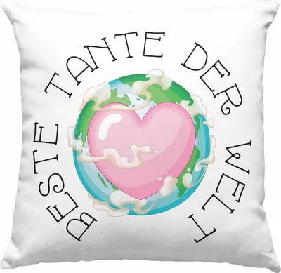 Produktbild von Trendation - Beste Tante Der Welt Deko-Kissen mit Füllung 40x40 Geschenk Geburtstag Weihnachten Lustig Geschenkideen von Nichte Lieblingstante Hier Bin Ich (Grün)