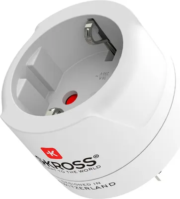 Produktbild von Geerdeter EU-zu-US-Steckeradapter, für mehrere Länder geeignet
