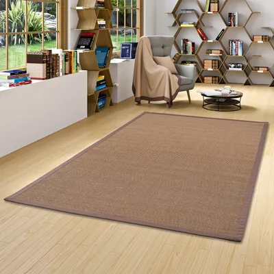 Produktbild von Sisalteppich Natura Dunkelbraun Bordüre Dunkelbraun, Größe:300x400 cm