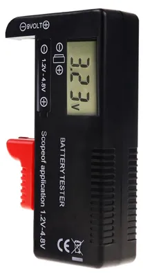 Zdjęcie produktu dla Cyfrowy tester baterii do baterii AAA, AA, C, D, 9V oraz baterii guzikowych