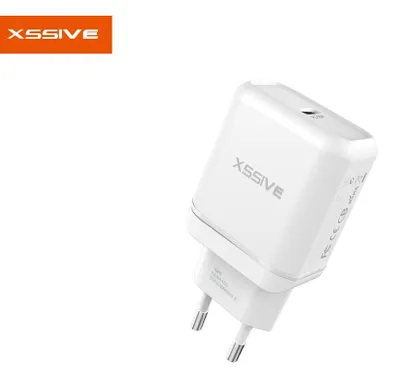 Produktbild von Xssive 15W 3A Qucik Charge Charger 3.0 Ladegerät Schnell Stecker + Typ-C Ladekabel weiß