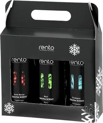 Immagine prodotto di Rento Sauna Duft Geschenkbox 3 x 400 ml. Eukalyptus, Birke und arktische Beeren