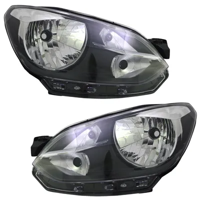 Produktbild von TYC Scheinwerfer Set für VW Up! 12/2011- H4 LWR Stellmotor Schwarz Halogen H4