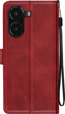 Produktbild von Avizar, Hülle für Xiaomi Poco X7 Pro mit Dragonne, Klappetui, Geldbeutelhalter, Bordeaux