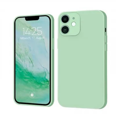 Produktbild von Liquid Silikon Hülle für Apple iPhone 14 Serie - Farbe: Türkis - Modellkompatibilität: Für Apple iPhone 14 - Displayglas: Ohne 9H Displayglas