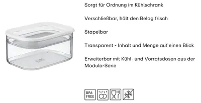 Produktbild von Mepal - Kühlschrankdose Modula - 550 + 2000 ml - White