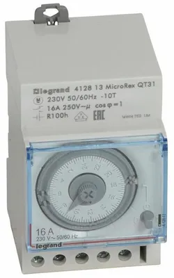 Image de Interrupteur horaire analogique modulaire programmable manuel journalier cadran horizontal - LEGRAND - 412813
