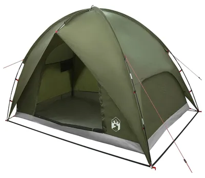 Produktbild von vidaXL Campingzelt mit Regenhaube wasserdicht Kuppel Olive Grün