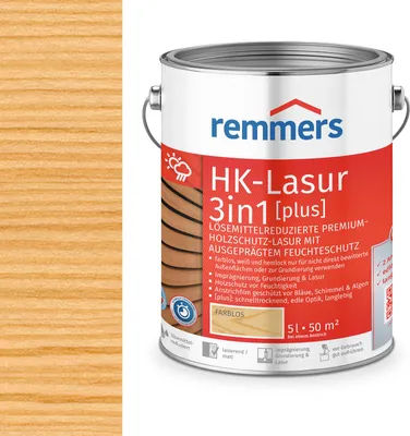 Zdjęcie produktu dla Remmers Aqua HK-Lasur 3w1 bezbarwny 5 l, bejca do drewna