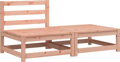 Produktbild von vidaXL Gartensofa ohne Armlehnen mit Hocker Massivholz Douglasie