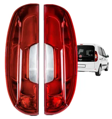 Image de Feu arrière Feu arrière Kit feu arrière gauche + droit pour Fiat Doblo 2015-2019 hayon vertical sans support de lampe