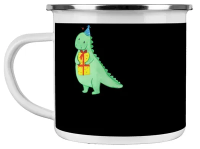 Produktbild von Mr. & Mrs. Panda Pott 2007 Geburtstag - Schwarz - Geschenk, liebevolle Geschenke, Licht, Geburtstagsgeschenk, Happy Birthday, Emaille Tasse, Kaffeepott, Reisebecher