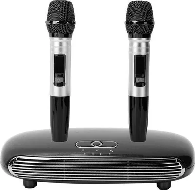 Obrázok produktu pre Karaoke súprava s bezdrôtovým mikrofónom s dvoma kanálmi – Bluetooth 5.0, koaxiálny kábel – pre domáce párty a KTV – s karaoke reproduktorom