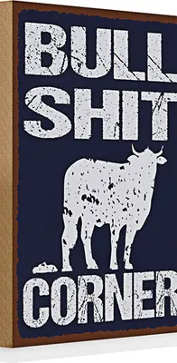 Produktbild von Holzschild Spruch 20x30cm Bullshit Corner lustig