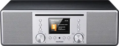 Produktbild von Noxon Furka Silber-Schwarz - DAB+, CD, UKW, Bluetooth, USB, AUX-IN, Stereo, Kopfhöreranschluss