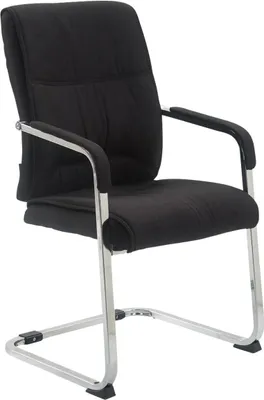 Produktbild von XXL Besucherstuhl, Gastgeberstuhl - Ergonomisch und belastbar bis 260 kg | Farbe: Schwarz