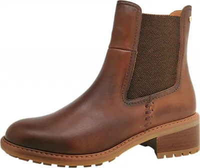 Imagen del producto de Botines para mujer Pikolinos modelo Medina, color marrón, con cremallera, estilo casual