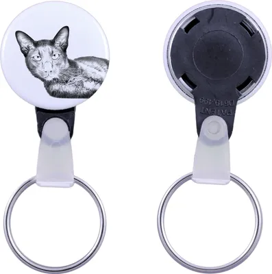 Produktbild von Havanna braun Katze - handgefertigter Schlüsselanhänger mit dem Bildnis einer Katze, Taschenanhänger, Produkt der Marke Art-Dog