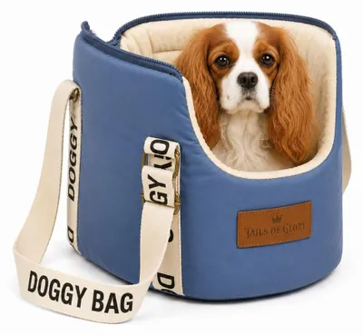 Hundetragetasche und Reisebett, M, 8 kg, blau