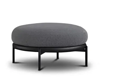 Immagine prodotto di Pouf imbottito moderno grigio. Pouf di design elegante