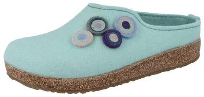 Produktbild von HAFLINGER Grizzly Kanon Damen Filzclogs türkis Wollfilz - Größe: 41