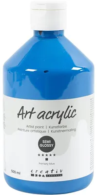 Produktbild von Acrylfarben, Mattglänzend, Transparent, Primärblau, 500 ml/ 1 Fl. [HOB-35406]