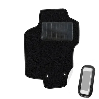 Produktbild von moto-MOLTICO Fahrer Fußmatte Auto Velours Fahrerseite Autoteppiche Schwarz Fahrermatte 1-teilig passend für Lancia Lybra 1999-2006