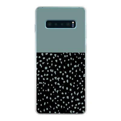 Produktbild von MuchoWow® Handyhülle Schutzhülle Hülle für Samsung Galaxy S10 Lite Polka dots - Grün - Schwarz Silikon Softcase Handy Hülle - Schutz