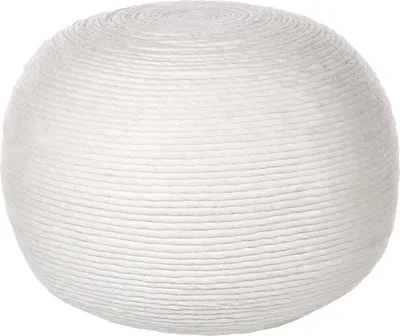 Produktbild von BELIANI Pouf Sandbeige aus Jute rund ⌀ 46 cm Boho Stil Indoor Sitzpouf für Wohnzimmer Schlafzimmer Flur Diele Garderobe