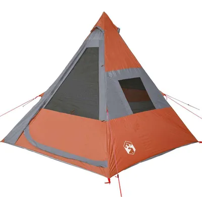 Produktbild von vidaXL Tipi-Campingzelt 7 Personen Orange Wasserdicht