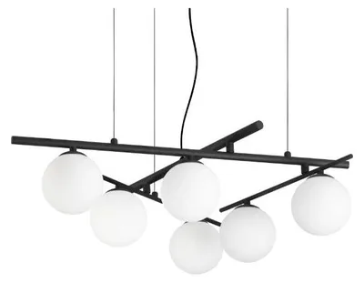 Image de Suspension Ideal Lux 6x G9 noire IP20 ATLAS 365114