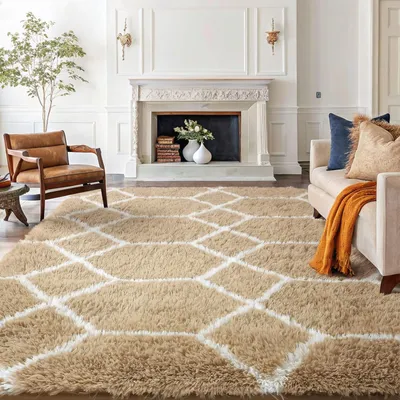 Produktbild von Hochflor Teppich für das Wohnzimmer 200 x 280 cm