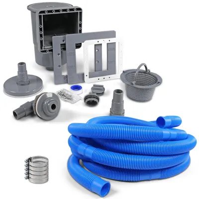 Produktbild von Einbauskimmer-Komplett-Set GRAU deluxe inkl. Schlauch-Set